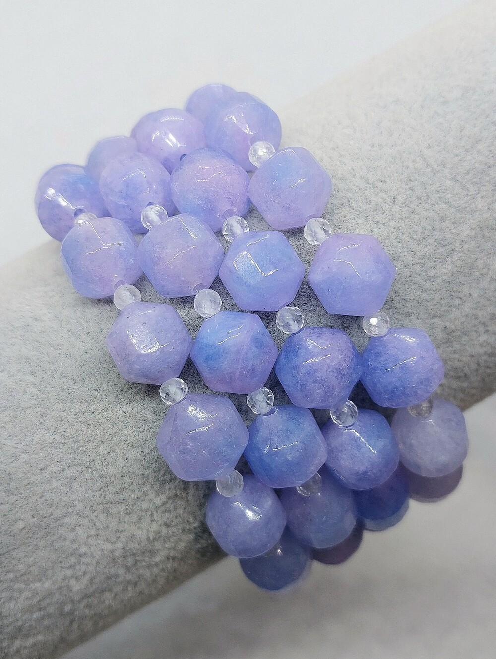8x10mm Unicorn "Dyed" Quartzite Short Barrel Bracelets